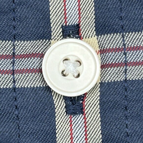 UNTUCKit Shirt Mens Large DORIN Blue Tan Red Plaid Lightweight Button Up  L - Picture 5 of 15